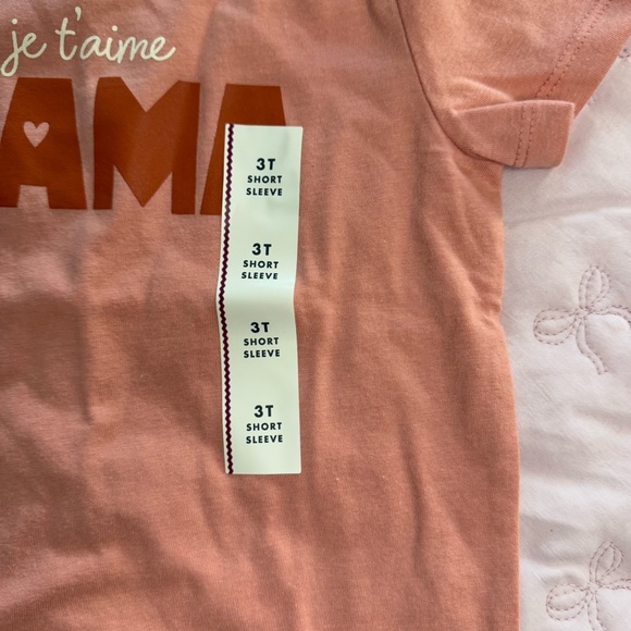 New with Tags - Cat & Jack Je T’aime Mama Toddler Tee Size 3T - Picture 2 of 5